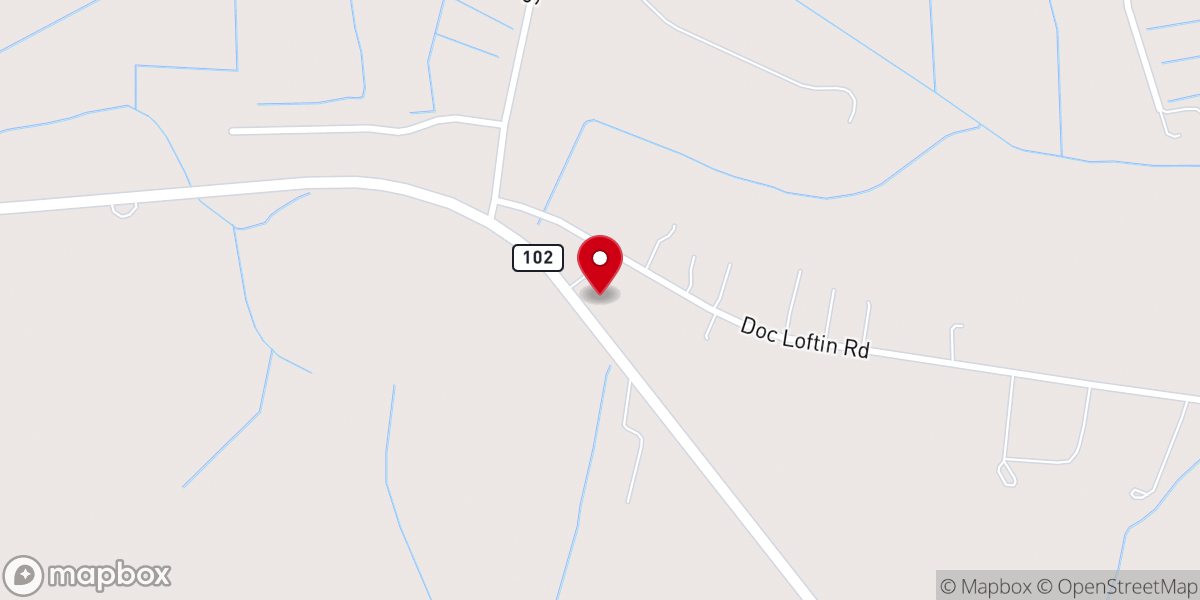 Map showing location of Berean Baptist Church Ayden