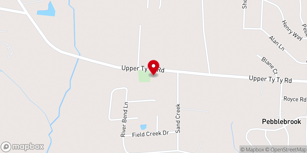 Map showing location of Mt Calvary United Methodist Church