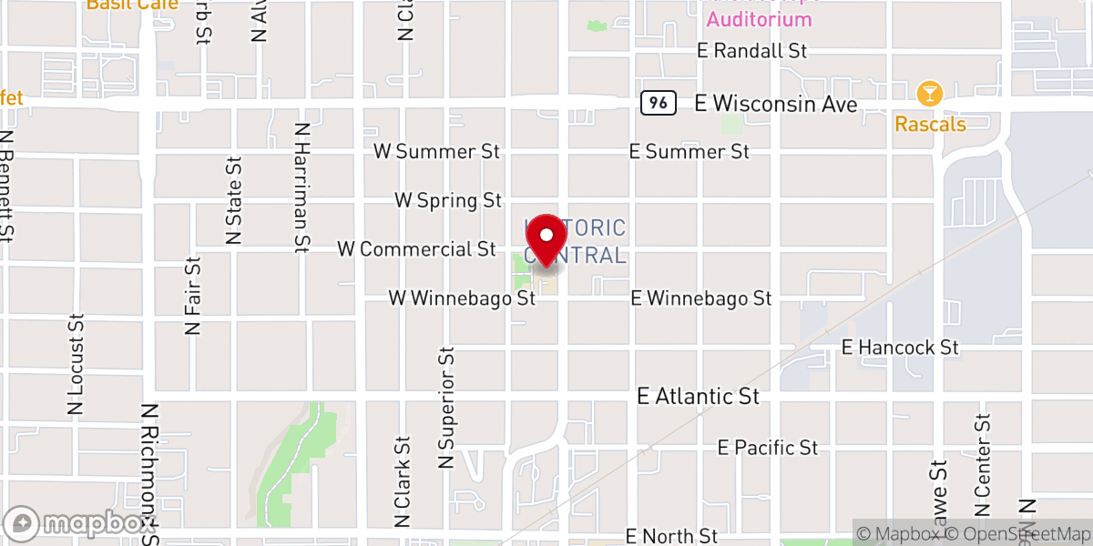 Map showing location of Zion Evangelical Lutheran School
