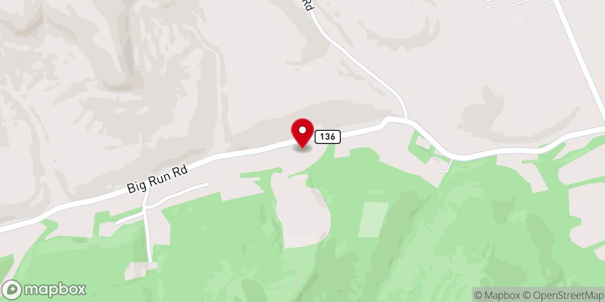 Map showing location of Back Run Church