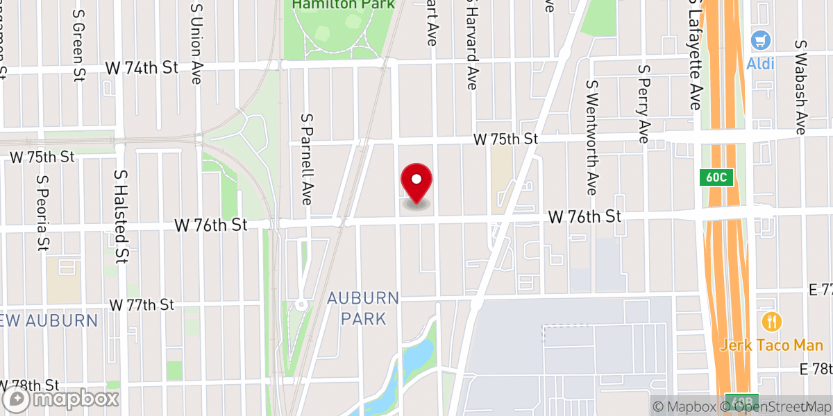Map showing location of Wayside Chapel, Chicago