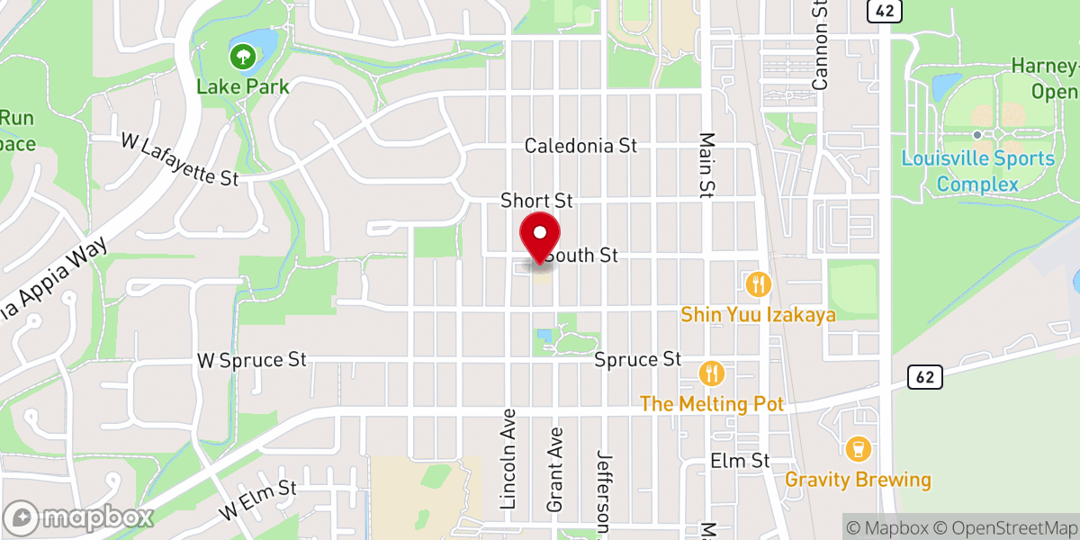 Map showing location of St Louis Catholic School & Early Learning Center