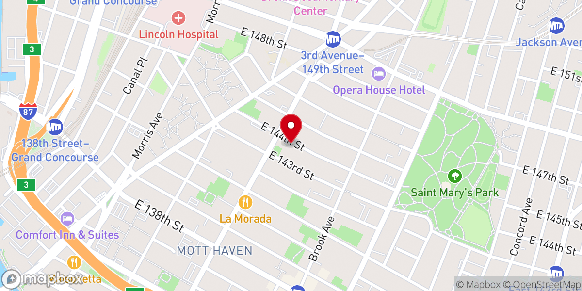 Map showing location of Samaria Evangelical Church