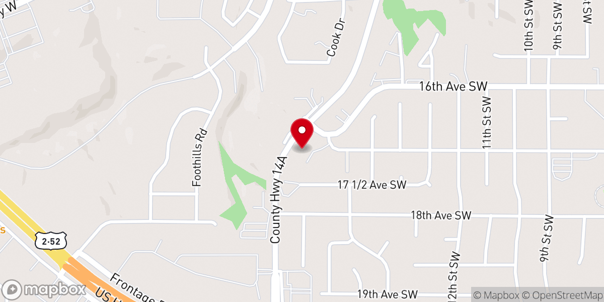 Map showing location of Bread of Life Lutheran Church