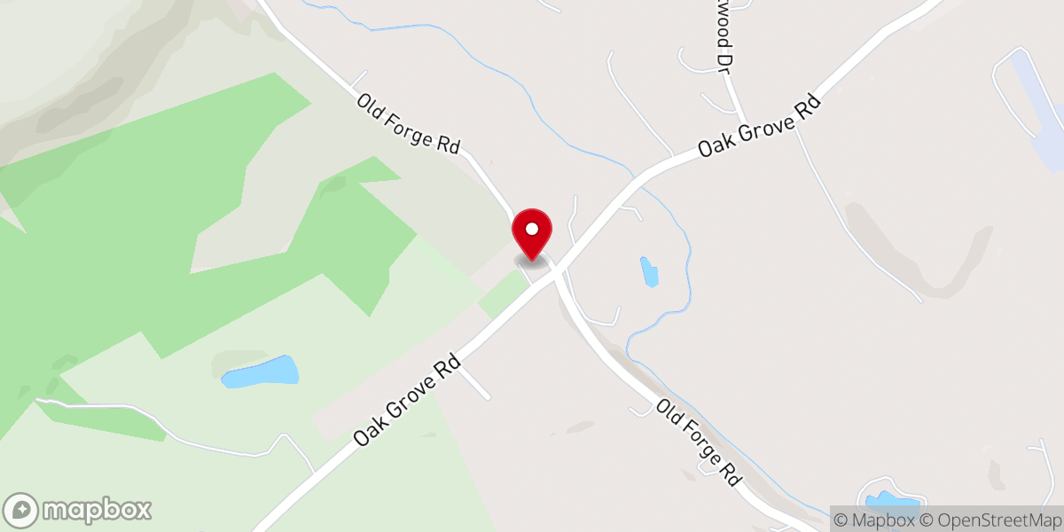 Map showing location of Outwood Evangelical Lutheran Church