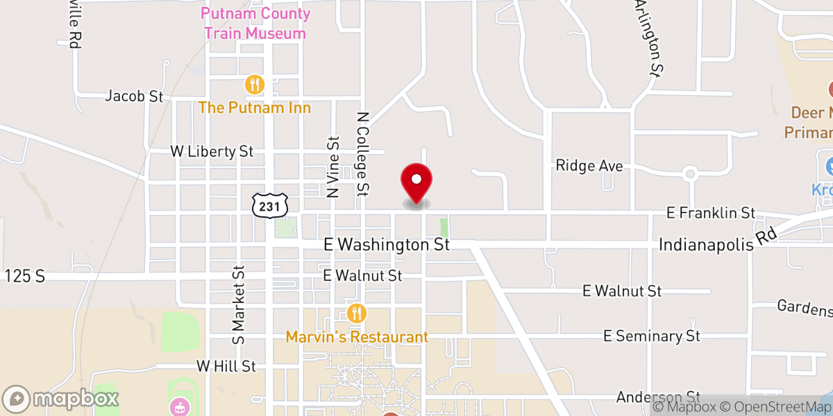 Map showing location of Putnam County Emergency Food Pantry