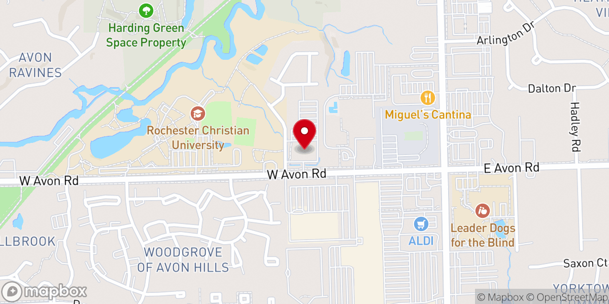 Map showing location of Rochester Church of Christ