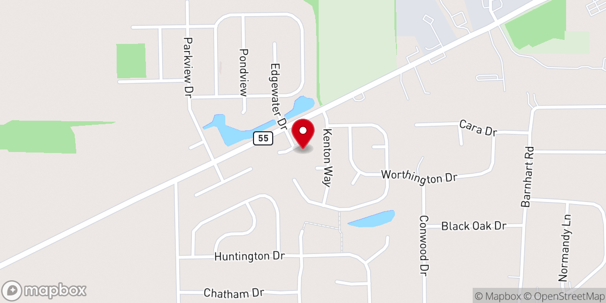 Map showing location of Ohio Association of Regular Baptist Churches
