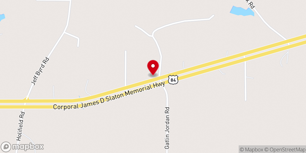 Map showing location of Jesus Name Church