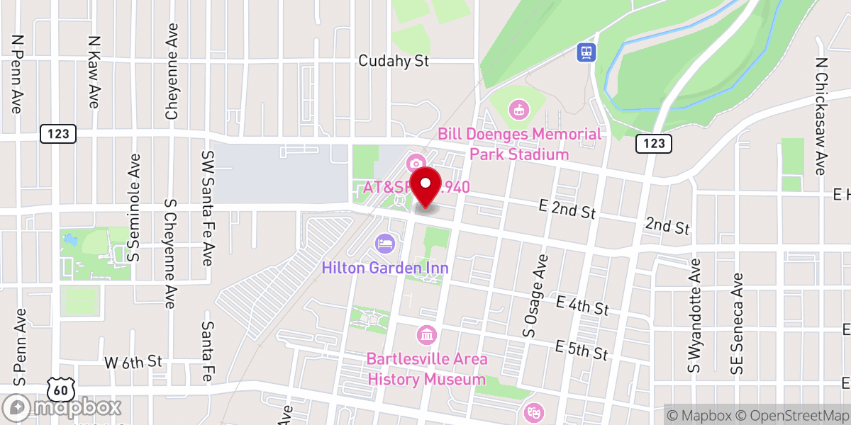 Map showing location of Friday Nite Church