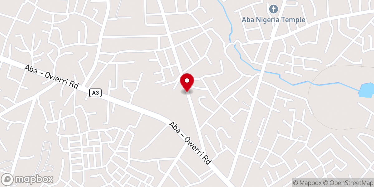 Map showing location of St. Monica's Anglican Church, Umuimo