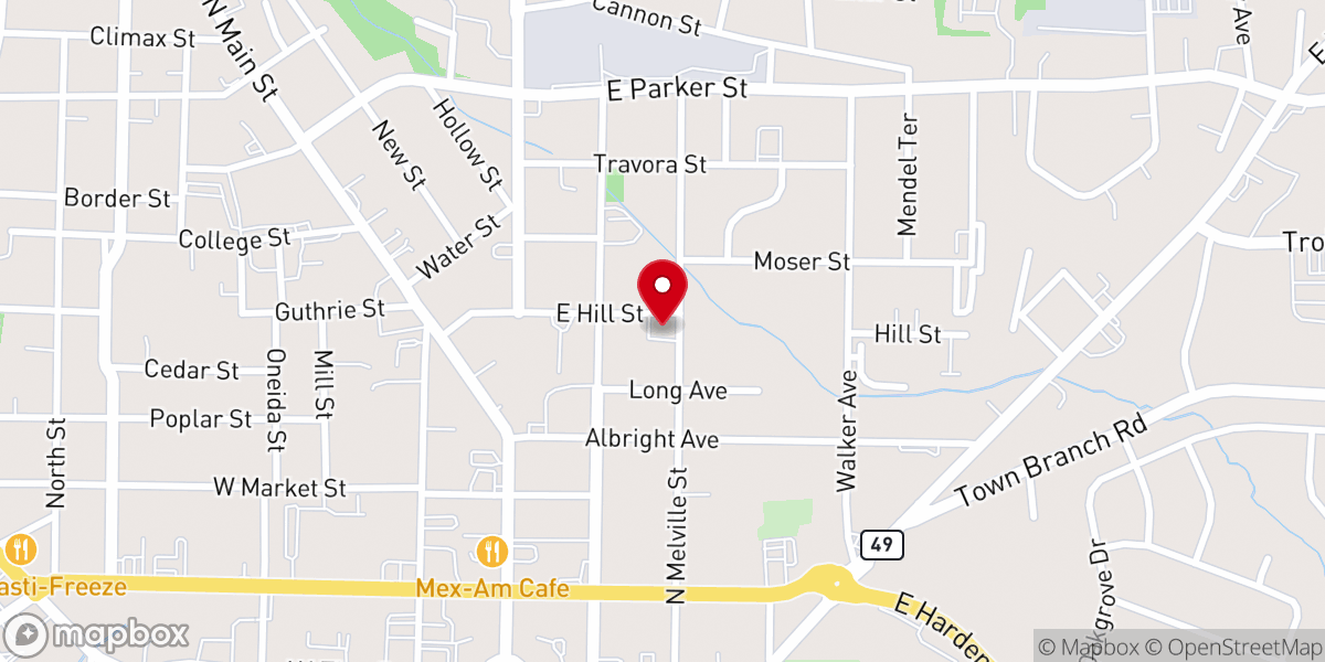 Map showing location of Graham Church Of God