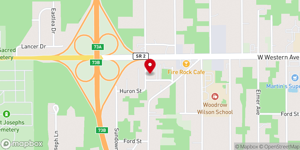 Map showing location of New Creation Praise and Worship Center