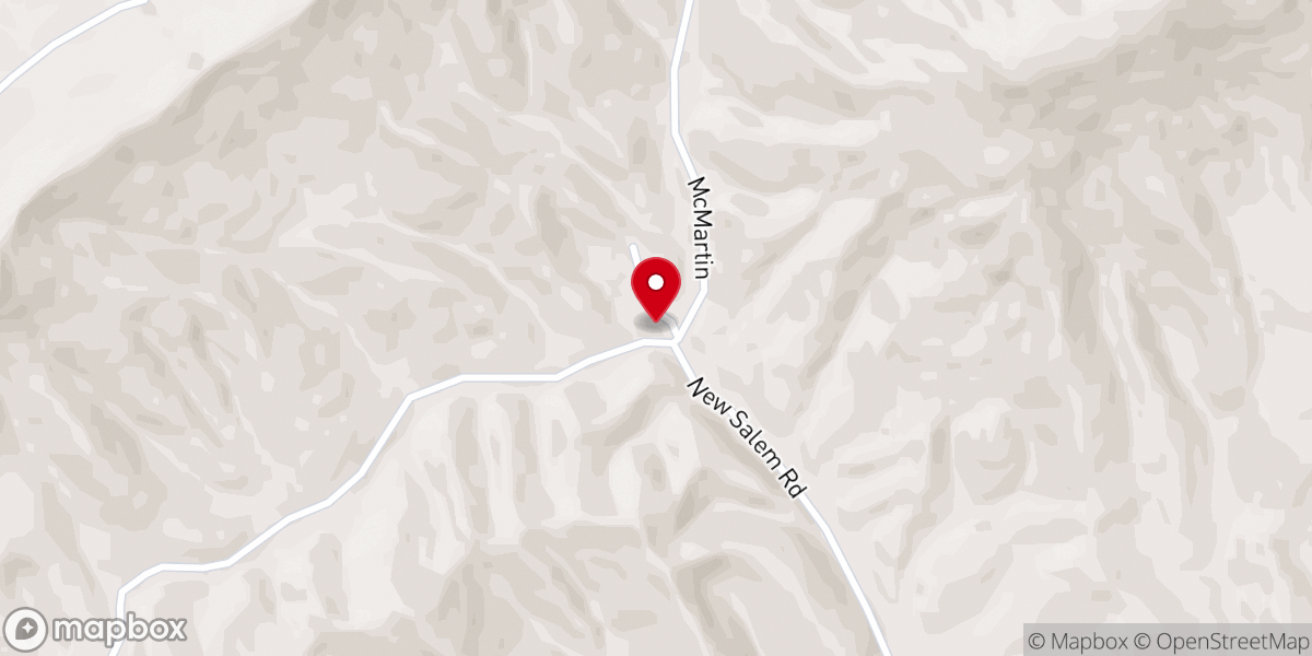 Map showing location of New Salem Missionary Baptist