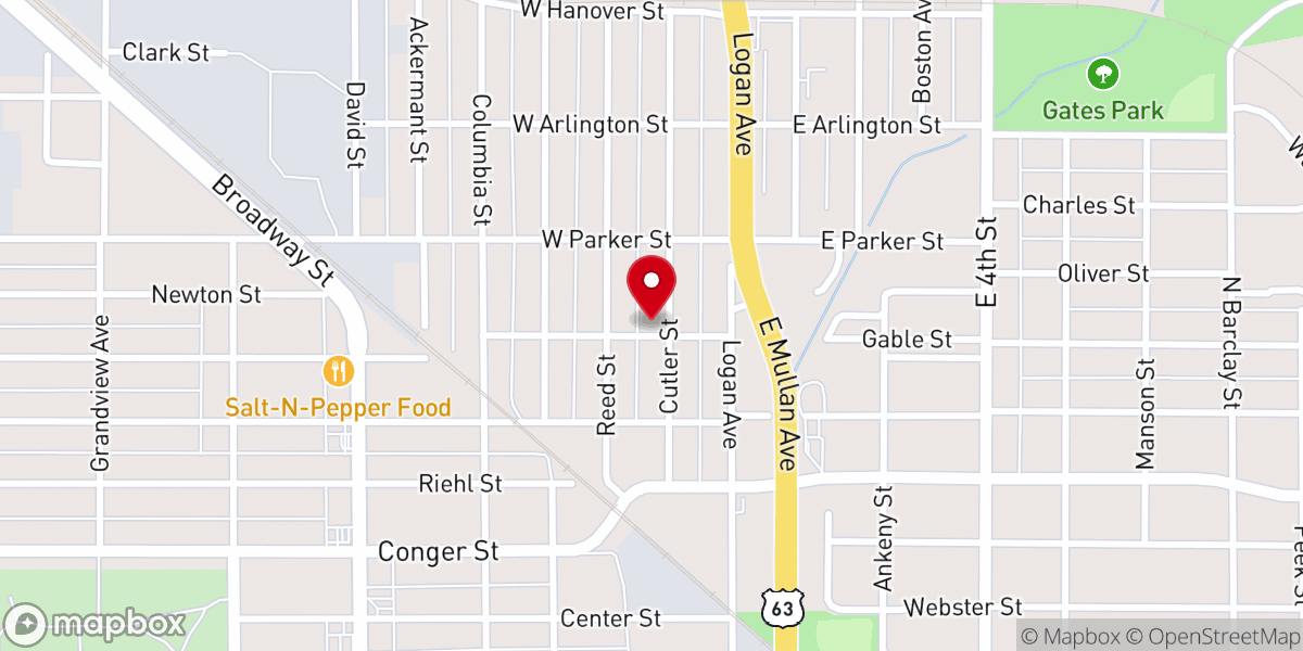 Map showing location of Deliverance Temple COGIC