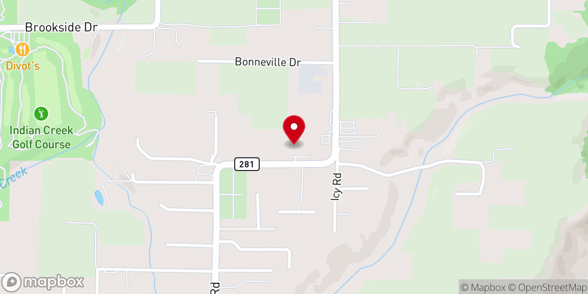 Map showing location of Spirit of Grace Lutheran-Methodist Church