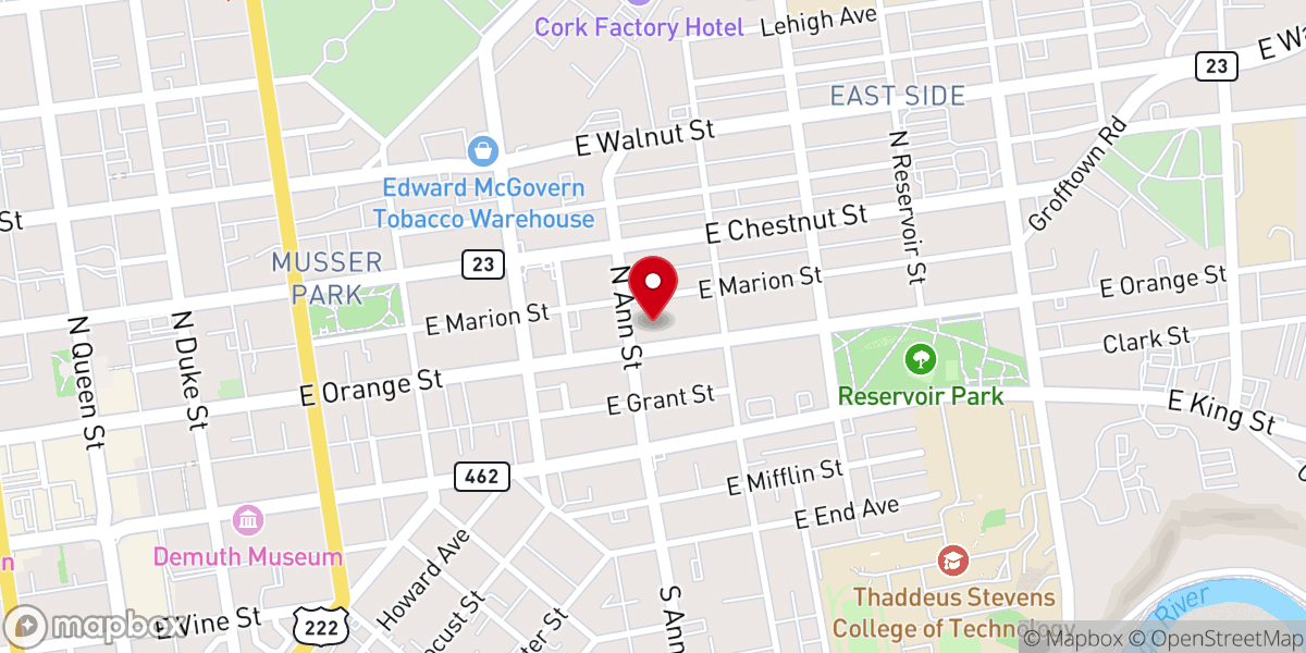 Map showing location of St. Anthony of Padua Roman Catholic Church