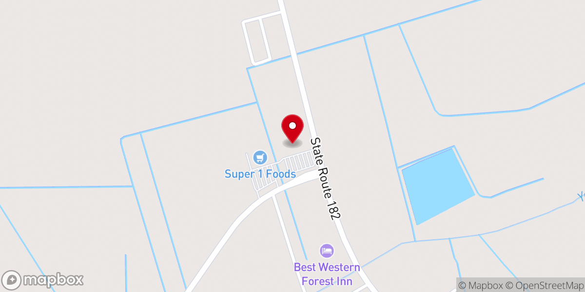 Map showing location of Walmart