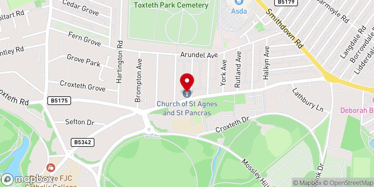 Map showing location of Saint Agnes & Saint Pancras, Toxteth Park