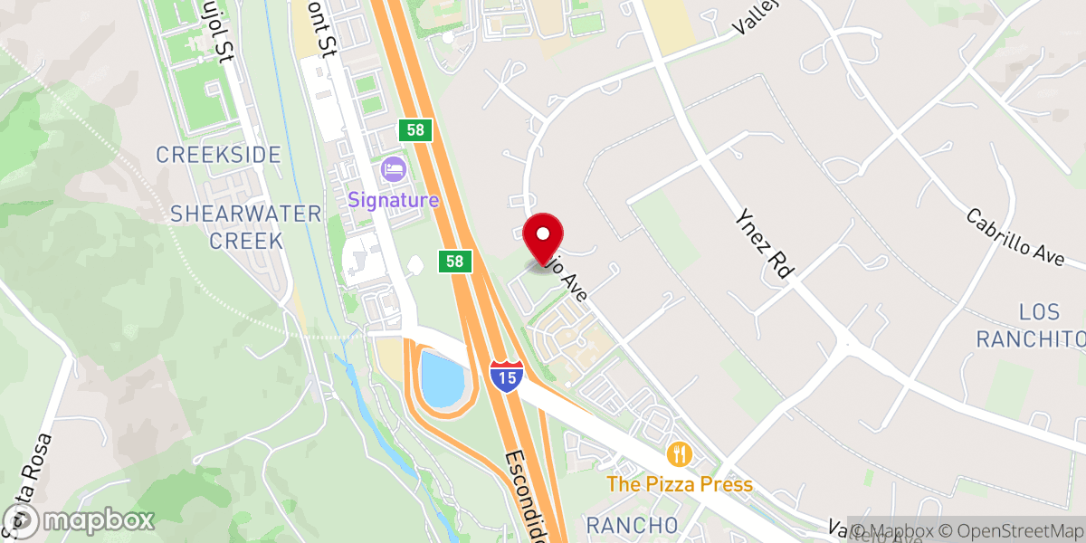 Map showing location of Hope Lutheran Church