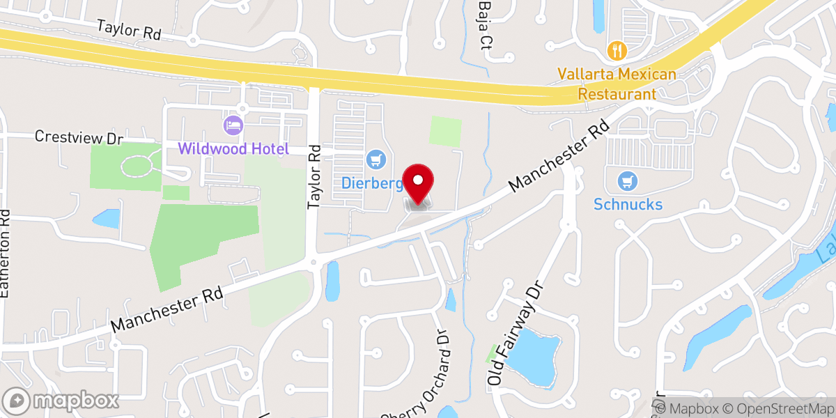 Map showing location of Wildwood Christian Church
