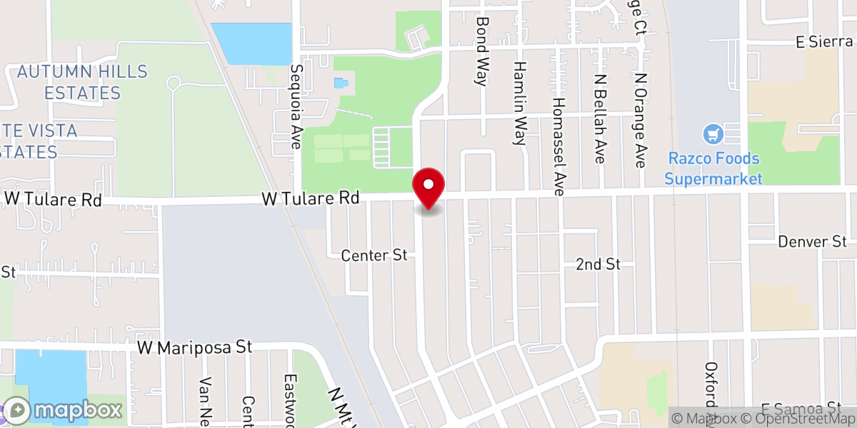 Map showing location of Foursquare Gospel Church