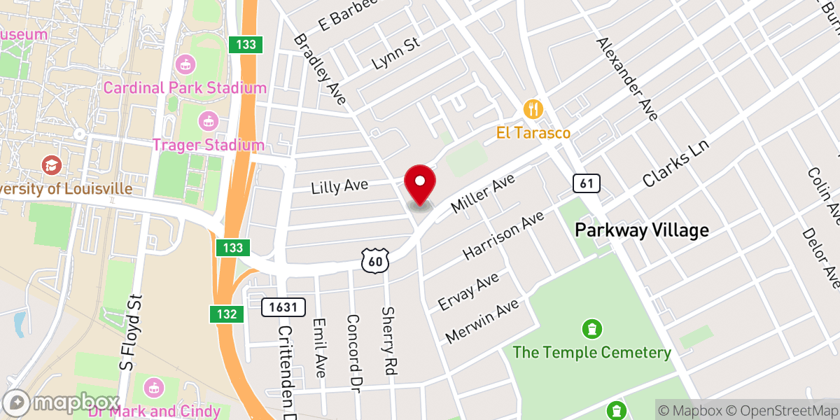 Map showing location of Eastern Parkway Baptist Church