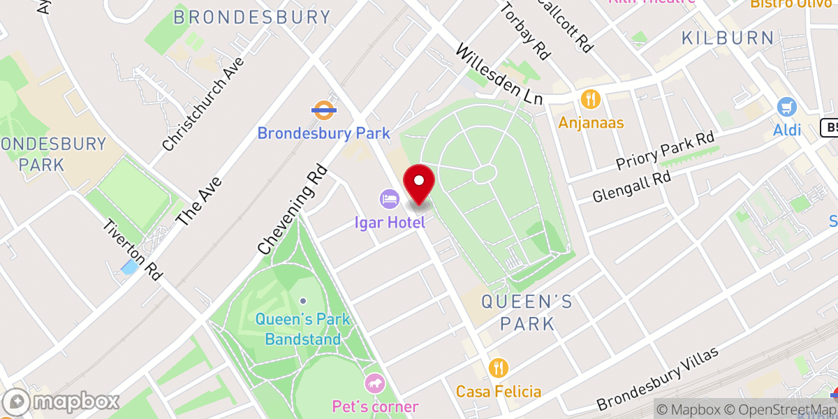 Map showing location of London Inter faith Centre