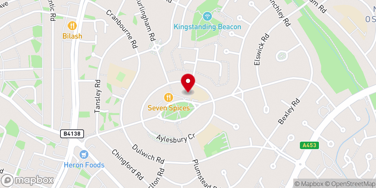 Map showing location of Christ The King R C Church