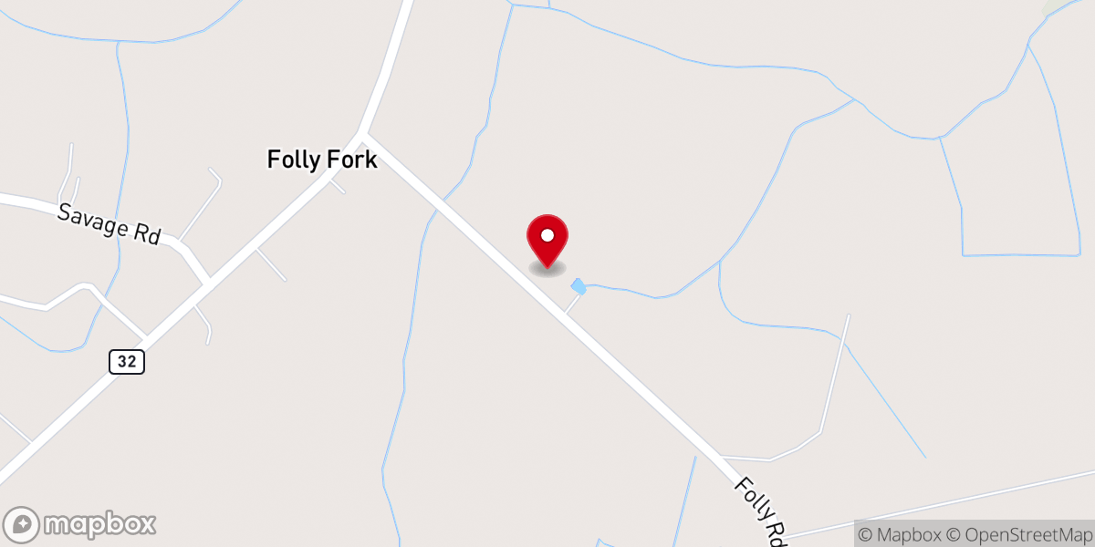 Map showing location of Oak Grove United Church of Christ