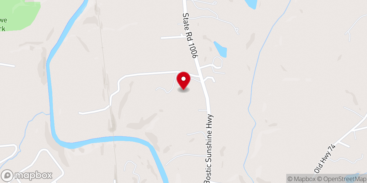 Map showing location of Glenwood Baptist Church