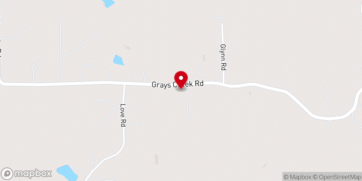 Map showing location of Jackson Chapel Church