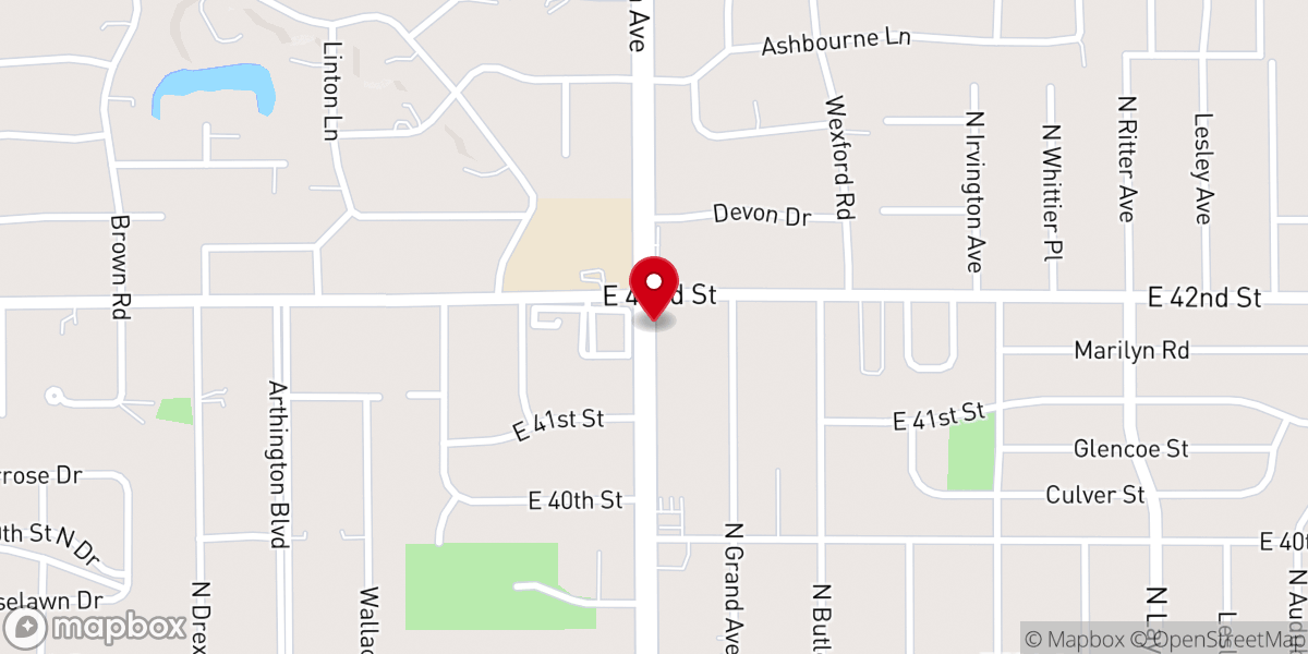 Map showing location of Sanders Temple Church of God in Christ Inc