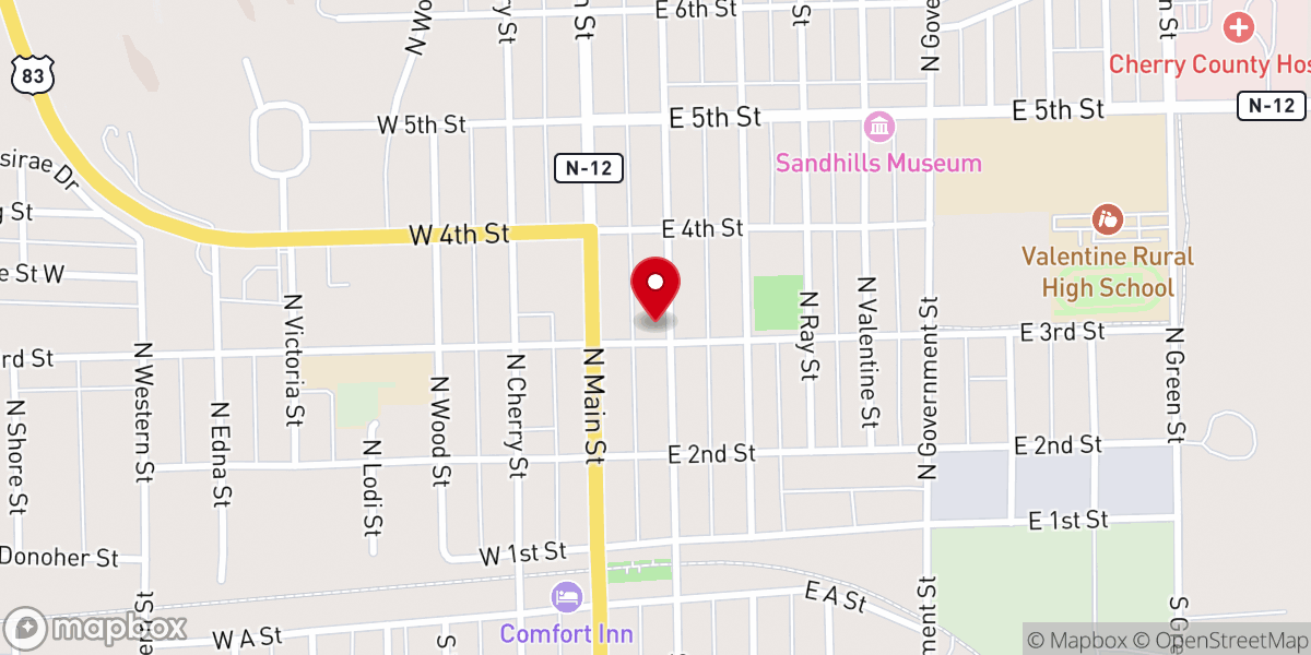 Map showing location of Our Savior Lutheran Church