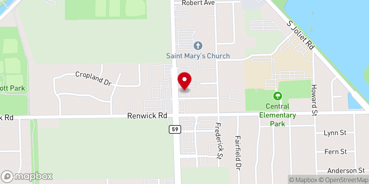 Map showing location of Friendship Baptist Church