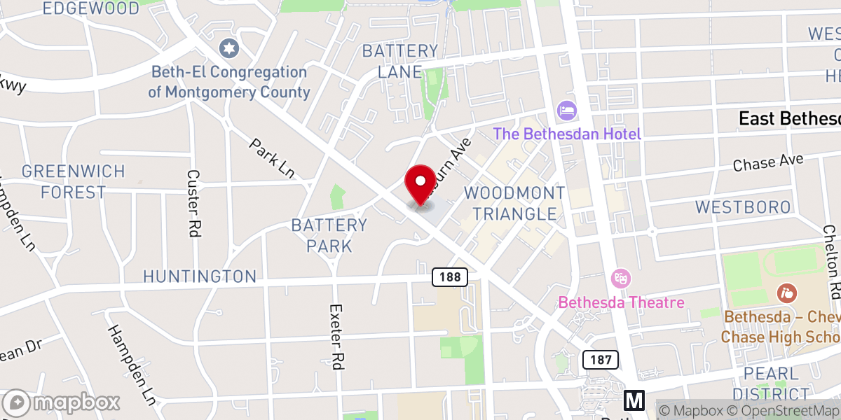Map showing location of The Organic Butcher of Bethesda