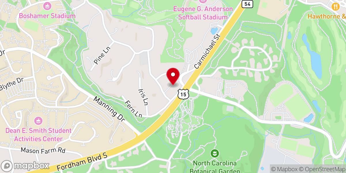 Map showing location of St. John Fisher Chapel