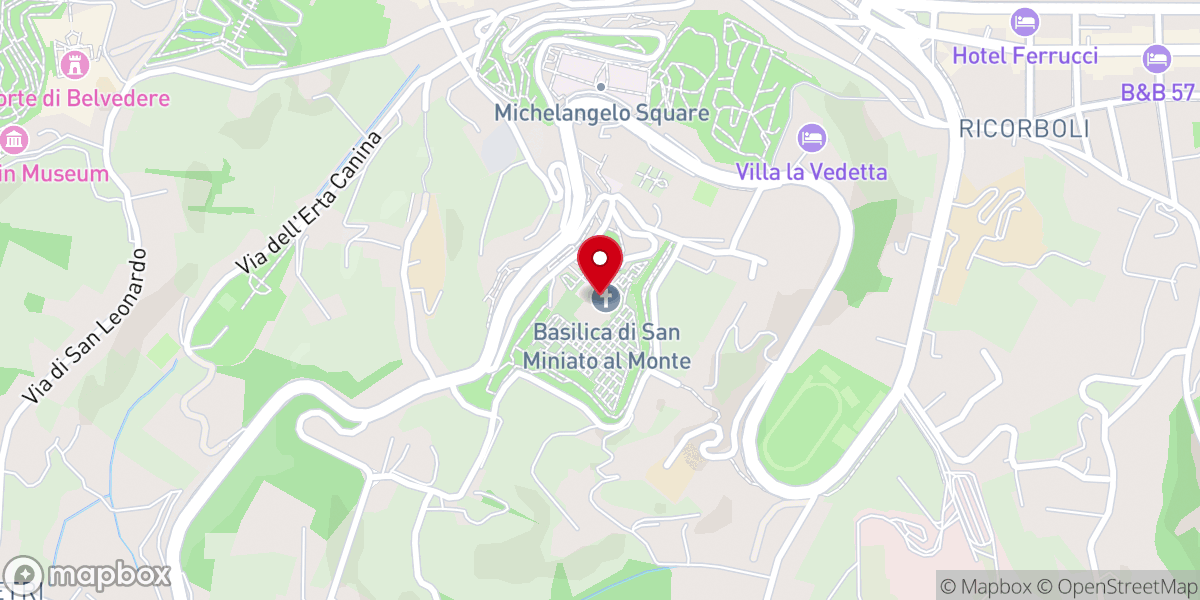 Map showing location of Abbazia di San Miniato al Monte