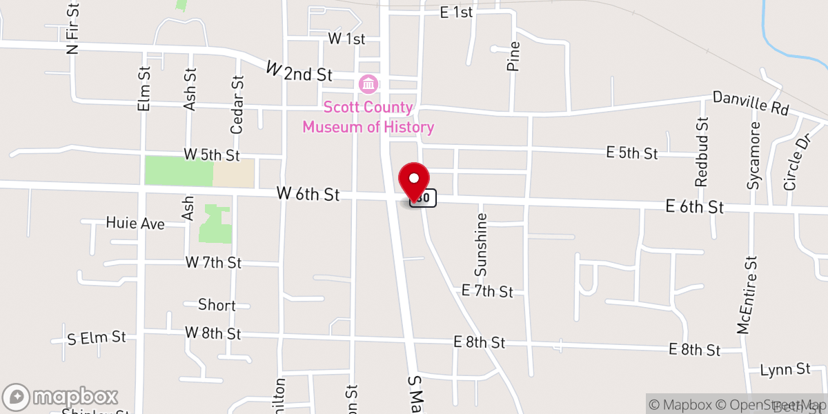 Map showing location of Waldron United Methodist Church