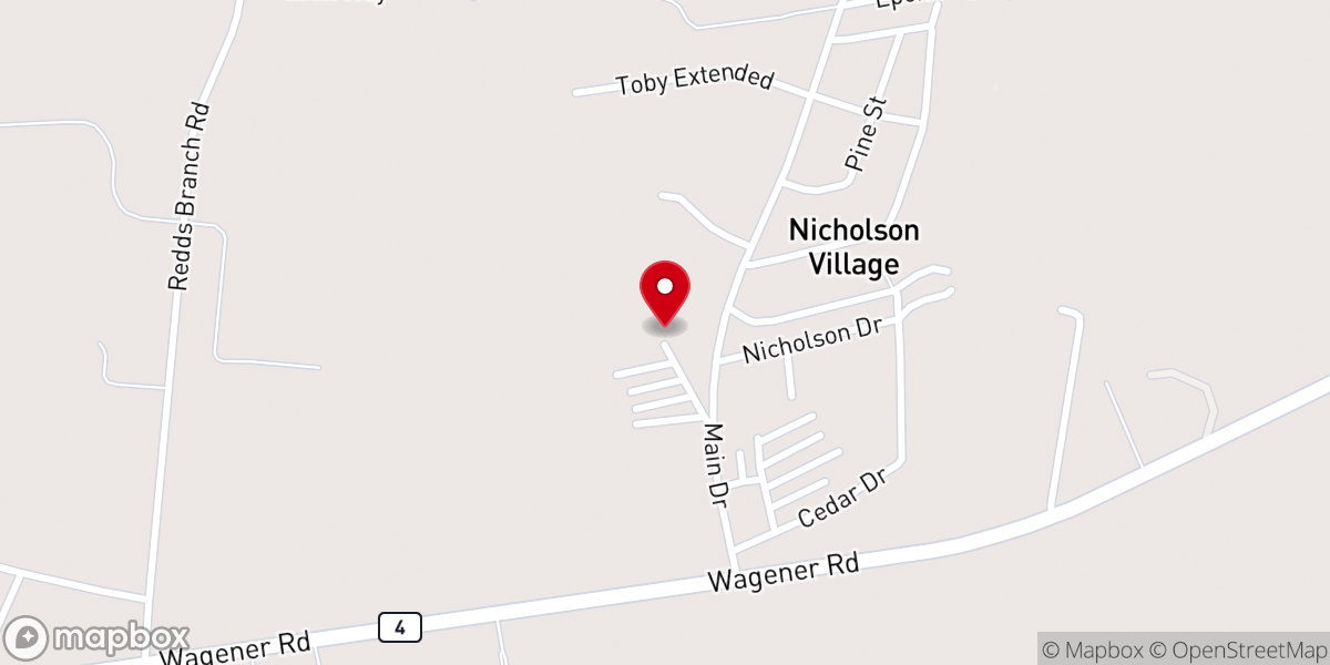 Map showing location of Ashley Grove Missionary Baptist Church
