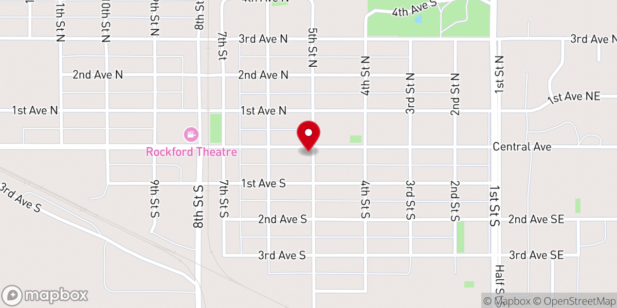 Map showing location of First Congregational Church
