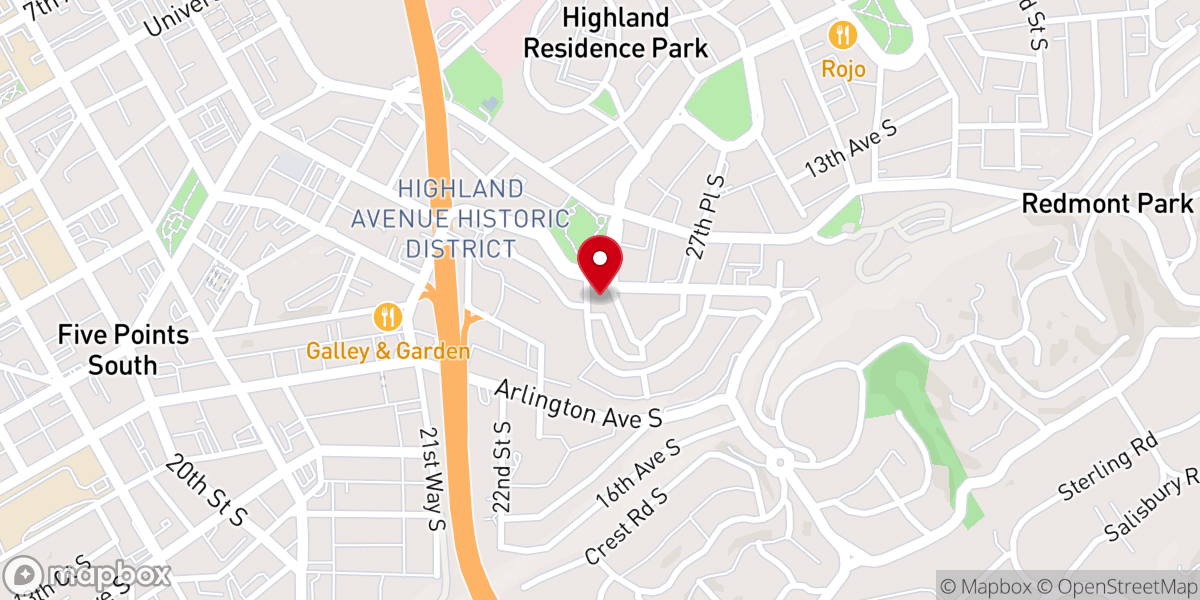 Map showing location of First Lutheran Church