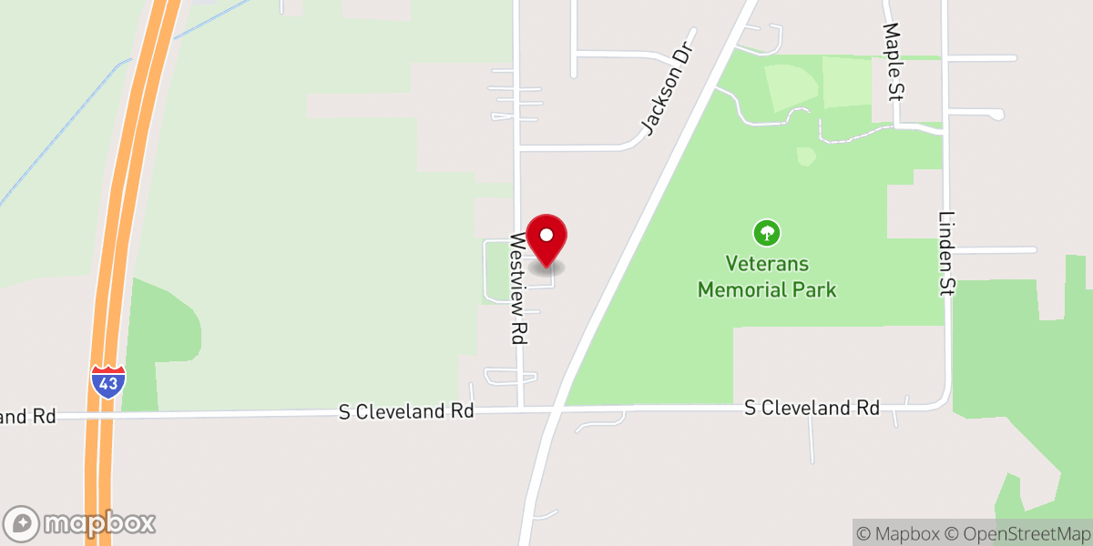 Map showing location of Lakeshore Apostolic Church