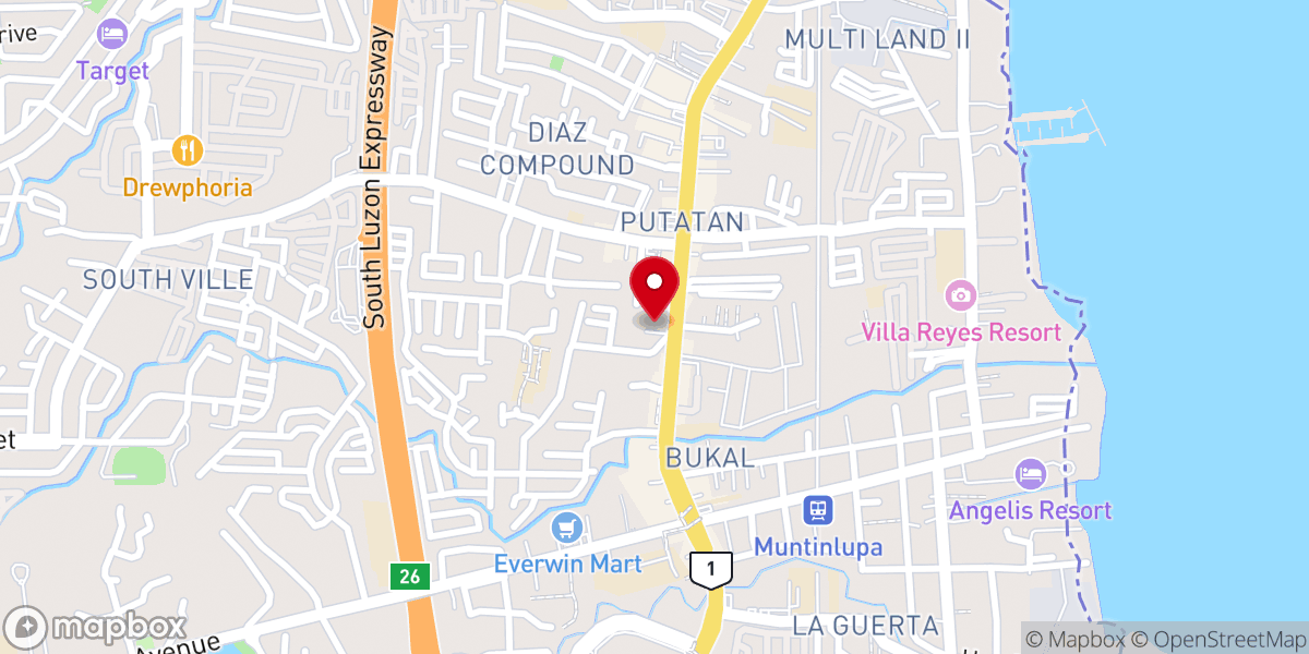 Map showing location of Kingdom Hall of Jehovah's Witnesses