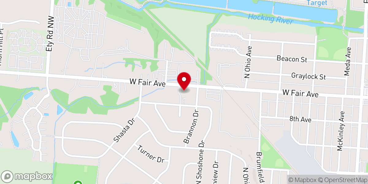 Map showing location of Lutheran Church of Our Savior