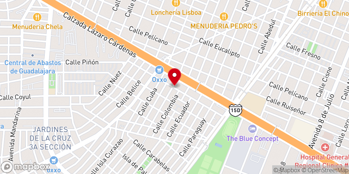Map showing location of Iglesia Bautista Independiente( Ebenezer)