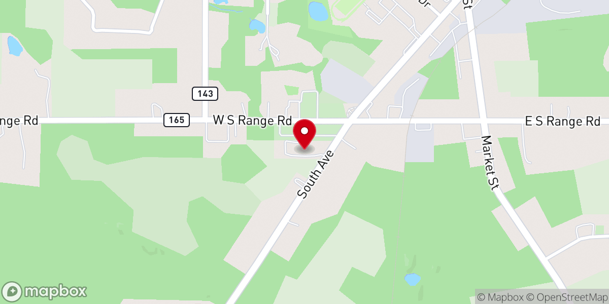 Map showing location of Calvary United Methodist Church