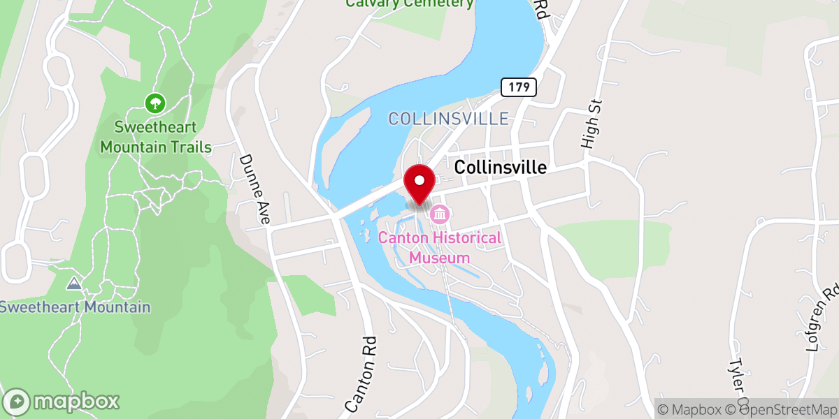 Map showing location of Collins Company Axe Factory