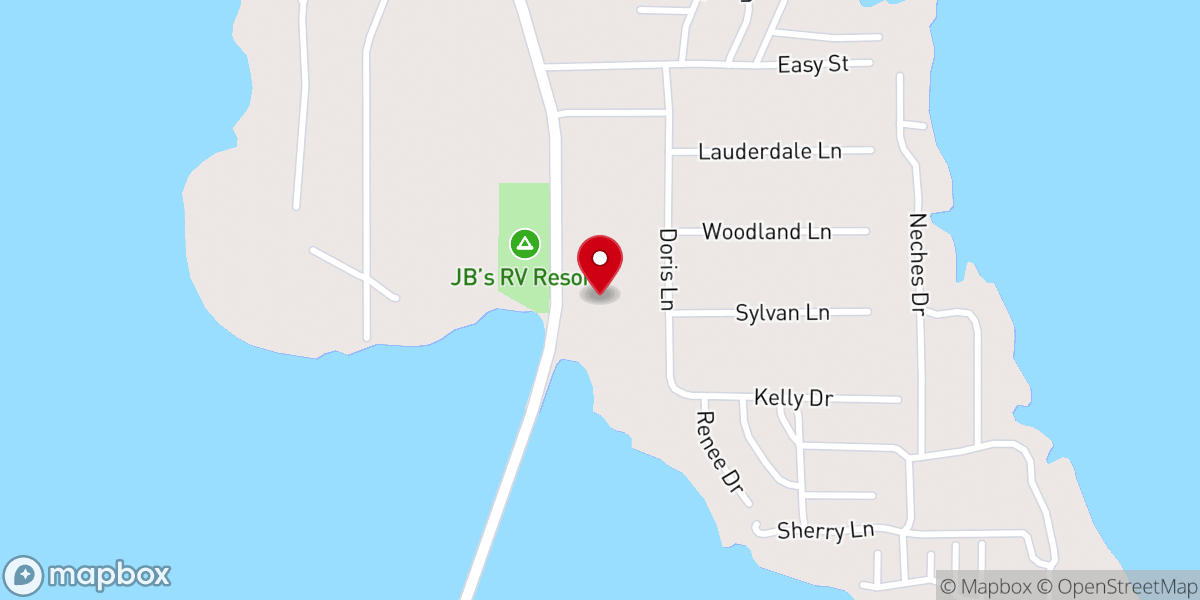 Map showing location of Lake Palestine United Methodist Church