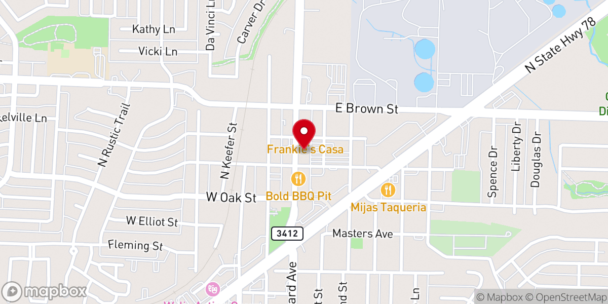 Map showing location of The Cross Church - Event Center